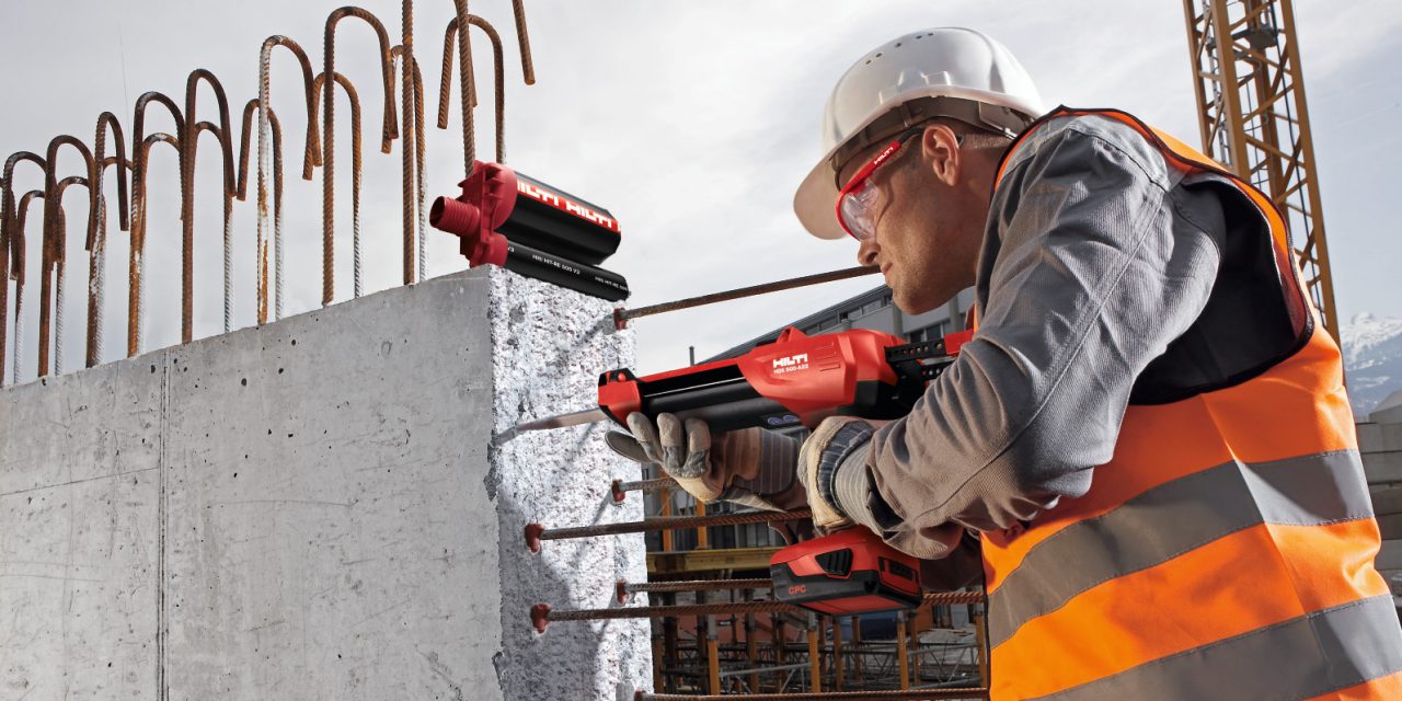 Rebar application with HIT-RE 500 V3