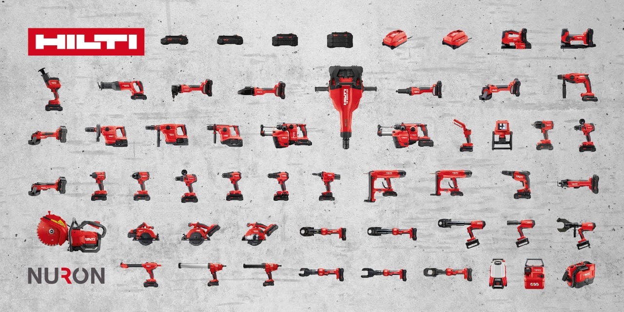 L’INNOVAZIONE TECNOLOGICA HILTI VA IN SCENA AL SAIE. La nuova piattaforma cordless Nuron punta a migliorare la gestione del parco attrezzi e aumentare le performance in cantiere.