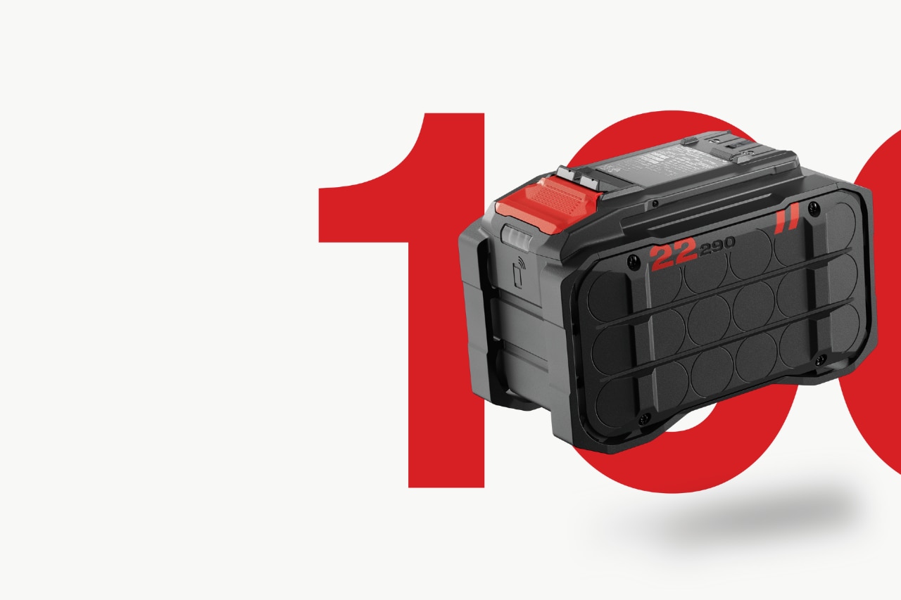 1 piattaforma da 22V. Oltre 100 attrezzi connessi. 