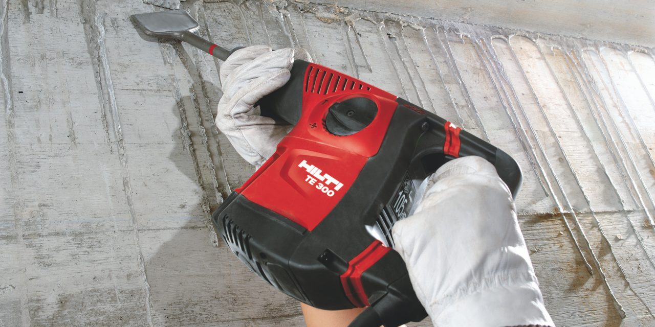 Remove concrete remains noses formwork, chiseling,   AVR