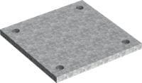 Piastra base MIB-CDH Piastra base zincata a caldo (HDG) per il fissaggio delle travi MI al cemento