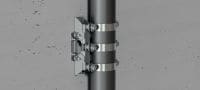 MFP-CHD Festpunktbefestigung kompakt/schwer Verzinkte, kompakte Festpunktbefestigung für sehr schwere Anwendungsbelastungen bis maximal 44 kN Anwendungen 1