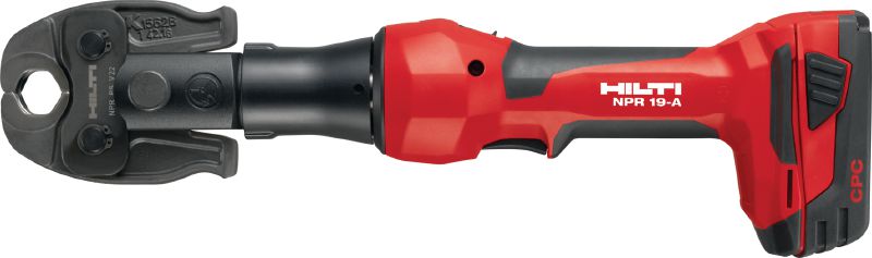 NPR 19-A Presswerkzeug für Rohre Akkubetriebenes Inline-Rohrpressgerät (19 kN) mit auswechselbaren Backen zum Verpressen von Metall- und Kunststoffrohren bis Ø 40 mm