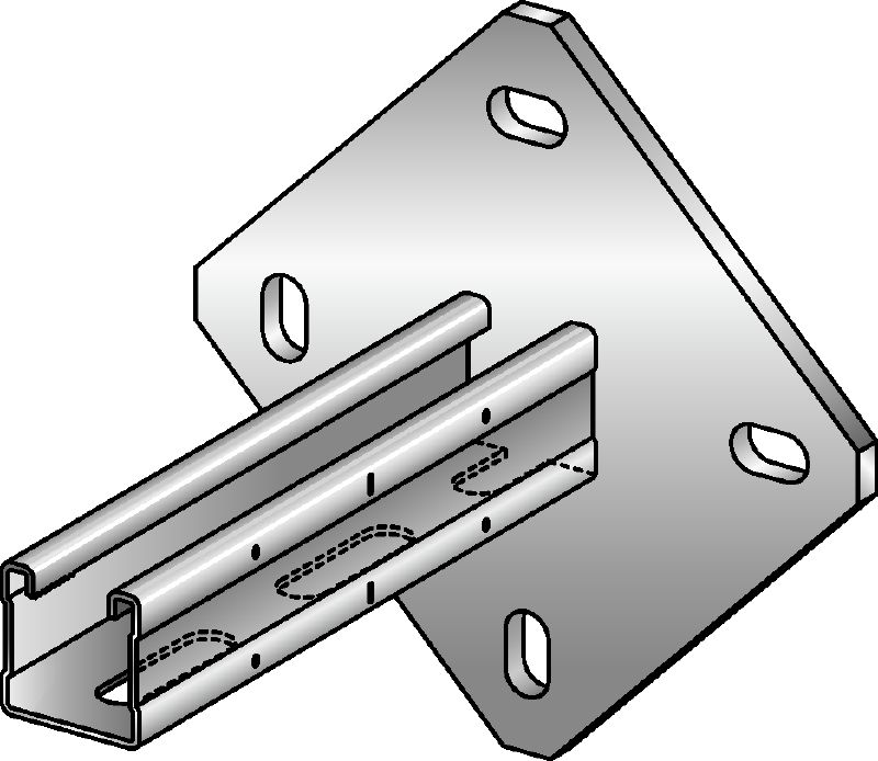 MQK-41/4-F Konsole feuerverzinkt mit 4 Bohrungen