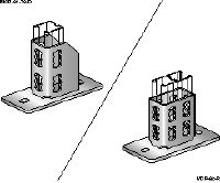 Base binario MQP-R Staffa per binario in acciaio inossidabile (A4) per il fissaggio di binari su diversi materiali di base