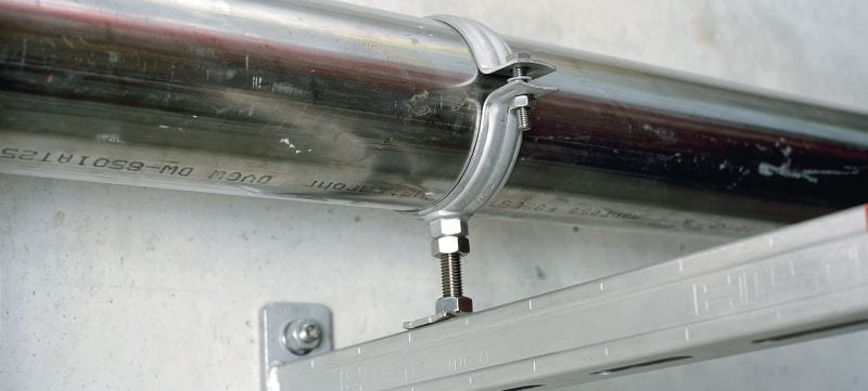 Collare per uso intensivo MP-MR Morsetto per tubi in acciaio inox senza gomma isolante antirumore per applicazioni di tubazioni per carichi pesanti Applicazioni 1