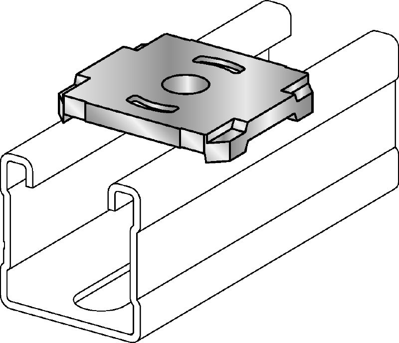 Piastra forata MQZ-L-F Piastra forata zincata a caldo (HDG) per realizzare configurazioni a culla