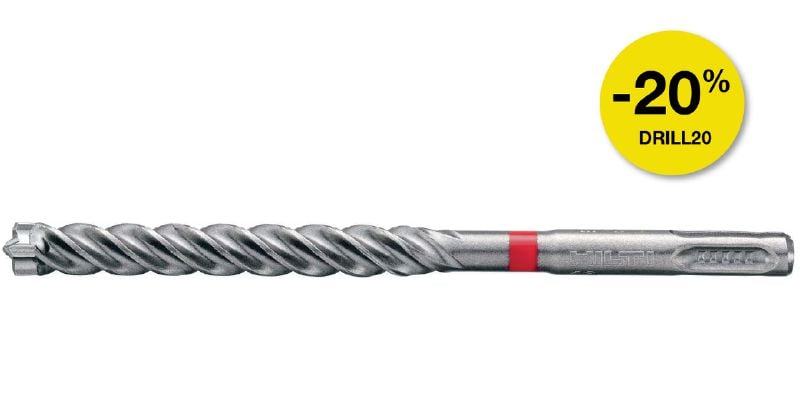 Punta per perforatore sistema metrico TE-CX (SDS Plus) Punta per perforatori SDS Plus (TE-C) di alta qualità per la foratura di tasselli nel cemento armato (sistema metrico)