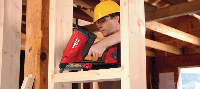 GX 90-WF Gas-Setzgerät Gasbetriebenes Bolzensetzgerät speziell für Holzunterkonstruktionen Anwendungen 1