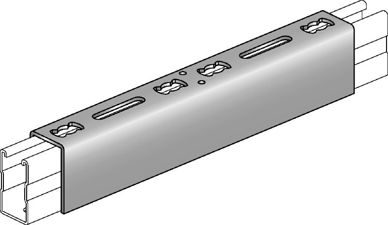 MQV Schienenverbinder Galvanisch verzinkter Verbindungsknopf zur Verwendung als Längsverlängerung für MQ Profilschienen