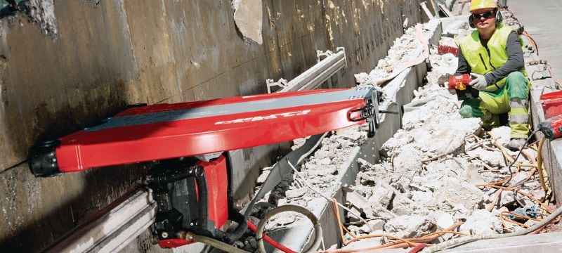 Lama per tagliamuri SPX MCS Equidist (60HY: compatibile con Hilti, Husqvarna®, Tyrolit®) Lama per tagliamuri di elevata qualità (15 kW) per tagli ad alta velocità e una maggiore durata di vita nel cemento armato (l'alberino 60HY è adatto ai tagliamuri Hilti, Husqvarna® e Tyrolit®) Applicazioni 1