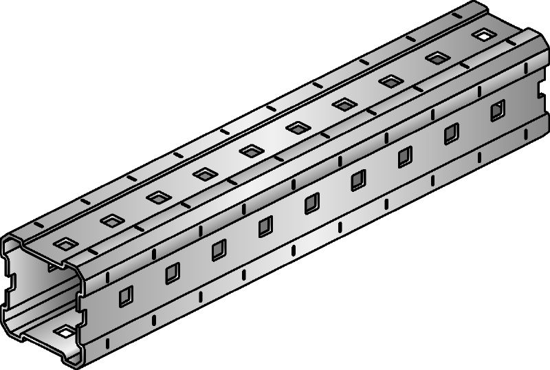 Trave d'installazione MI Travi di montaggio zincate a caldo (HDG) per la costruzione di supporti MEP regolabili, a uso intensivo e strutture modulari 3D