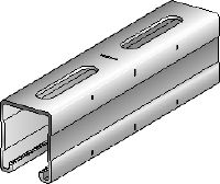 Binario MQ-52-F Binario MQ zincato a caldo (HDG plus) altezza 52 mm per applicazioni per carichi medio-pesanti