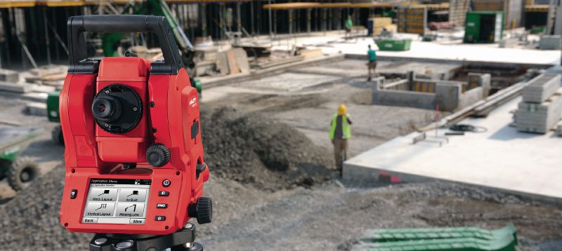 POS 15 Präzise Bau-Totalstation für den 2-Mann-Betrieb mit 5-Winkelmessgenauigkeit Anwendungen 1