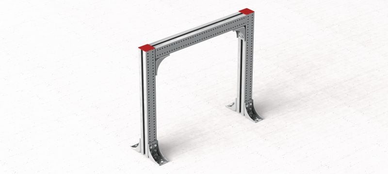 MT-C-GL HA OC Winkelkonsole Halb verstellbare und abgespannte Winkelkonsole für schwere MT Kastenprofile mit 3D-Lasten in mäßig korrosiven Umgebungen Anwendungen 1