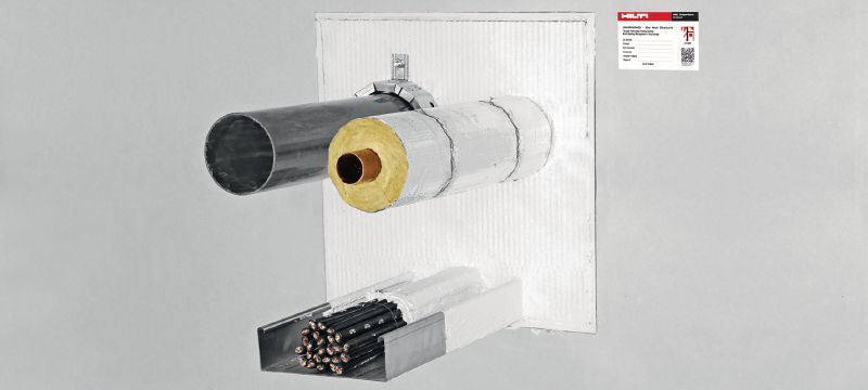 Rivestimento intumescente CFS-CT Sistema con pannelli rivestiti antifuoco con vasta gamma di certificazioni per la sigillatura di aperture da medie a grandi Applicazioni 1