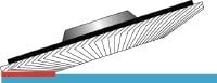 Konvexe Lamellenscheibe AF-D PL SP Kunststoffbeschichtete, konvexe Lamellenscheiben der Premium-Leistungsklasse für den Grob- und Feinschliff von Edelstahl, Stahl und anderen Metallen