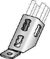 MQP-45-F Staffa per binario zincata a caldo (HDG) per il fissaggio angolare dei binari al calcestruzzo