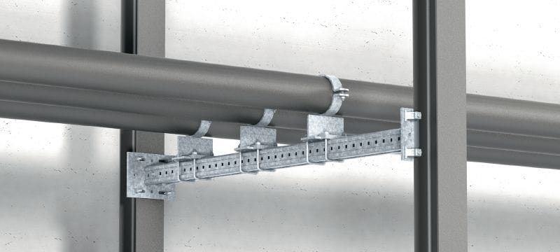 MI-SGC M12 Morsetto per travi singolo zincato a caldo (HDG) per il collegamento delle piastre basi in acciaio MIQ alle travi in acciaio Applicazioni 1