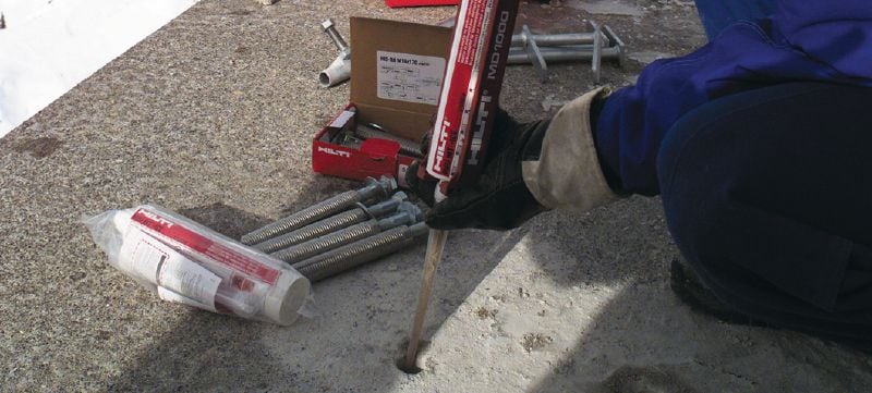 Ancorante chimico HIT-ICE Ancorante chimico a iniezione ad alte prestazioni per ancoraggi su calcestruzzo a temperature sottozero Applicazioni 1