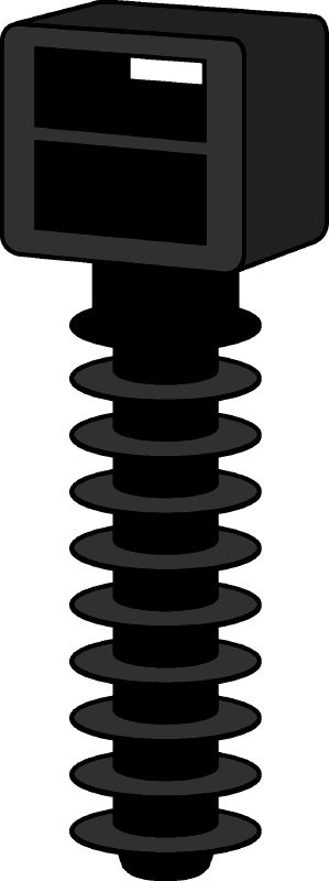 Tassello per fascette di cablaggio ECT Tassello per fascette di cablaggio (lungo) per il fissaggio di cavi di diametro ampio