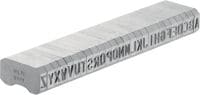 Marcature in acciaio X-MC S 5.6/6 Caratteri per lettere e numeri stretti, appuntiti per stampare la marcatura d'identificazione sul metallo