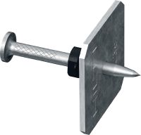 X-C P8S Concrete nails with washer Premium-Einzelnagel mit Stahl-Unterlegscheibe für Bolzensetzgeräte zur Befestigung in Beton