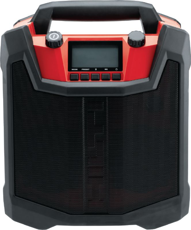 Radio da cantiere RC 4/36-DAB Radio da cantiere robusta con DAB, accoppiamento Bluetooth® e caricatore per batterie Hilti da 12 V a 36 V