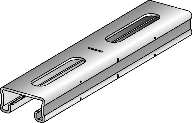 Binario MQ-21-F Binario MQ zincato a caldo (HDG) altezza 21 mm per applicazioni per carichi leggeri