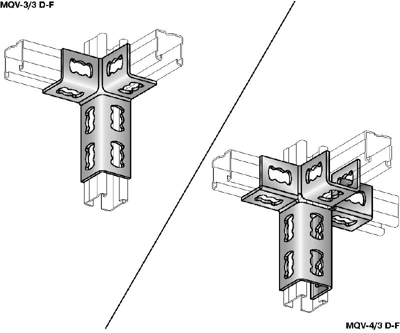 Bullone di collegamento MQV-3D-F Bullone di collegamento zincato a caldo (HDG) per strutture tridimensionali