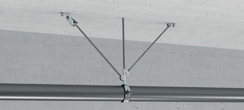 MQS-H Gewindestangenverbinder Galvanisch verzinkter vormontierter Gewindestangenverbinder mit flexibel einstellbarem Winkel zum Verbinden von zwei Gewindestangen in einer Reihe von seismischen Anwendungen Anwendungen 1