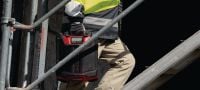 Radio da cantiere R 6-22 Radio da cantiere portatile a batteria con 22 ore max. di riproduzione per carica e maggiore durata per l'uso nei cantieri (piattaforma a batteria Nuron) Applicazioni 1