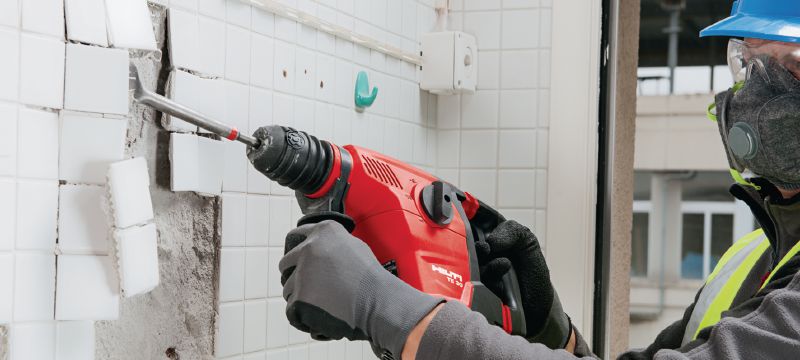 TE 30-AVR Leistungsstarker Bohrhammer SDS Plus (TE-C) für schwere Bohrarbeiten und Korrekturmeisseln in Beton, mit Aktiver Vibrationsreduktion (AVR) Anwendungen 1