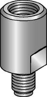 MQZ-A-F Adattatore zincato a caldo (HDG) per slitta a rulli, piastra autobloccante, per convertire il diametro della barra filettata