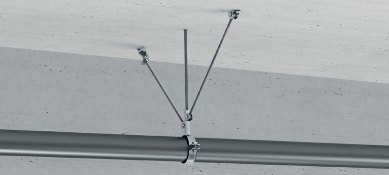 MQS-H Gewindestangenverbinder Galvanisch verzinkter vormontierter Gewindestangenverbinder mit flexibel einstellbarem Winkel zum Verbinden von zwei Gewindestangen in einer Reihe von seismischen Anwendungen Anwendungen 1