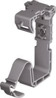 Portacavi X-ECH MX (02) Raccoglicavi in materiale plastico ottimizzato per i chiodi a nastro e compatibile con un'ampia gamma di metodi di fissaggio e materiali di base.