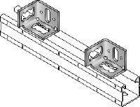 MQP-2/1 Schienenfuß Galvanisch verzinkter Schienenfuß zur Schrägbefestigung von Schienen auf verschiedenen Untergründen