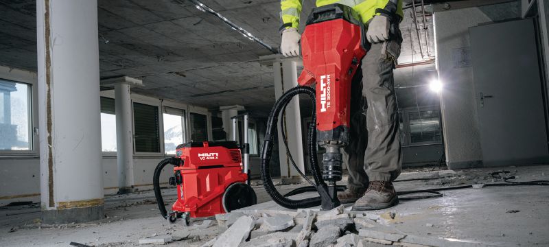 Elektrischer Betonabbruchhammer TE 3000-AVR für schwere Arbeiten Außergewöhnlich leistungsstarker Abbruchhammer für schwere Beton-Abbrucharbeiten, zum Trennen von Asphalt, für Erdarbeiten und zum Setzen von Erdleitern Anwendungen 1