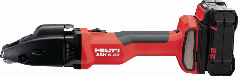 Cesoie cordless SSH 6-22 Cesoia cordless a doppia lama ad alta capacità per tagli rapidi di lamiere, profilati e condotti HVAC fino a 2,5 mm│12 gauge (piattaforma batteria Nuron)