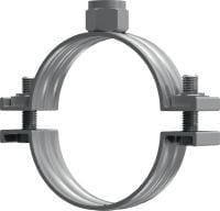 Collare per uso intensivo MP-M Collare per tubi zincato standard, non isolato, per applicazioni di tubazioni per carichi pesanti