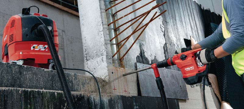 Bohrhammer TE 50-AVR Unser kompaktester SDS Max (TE-Y) Bohrhammer für mehr Komfort und Kontrolle beim Bohren und Meißeln in Beton, Stein und Mauerwerk Anwendungen 1