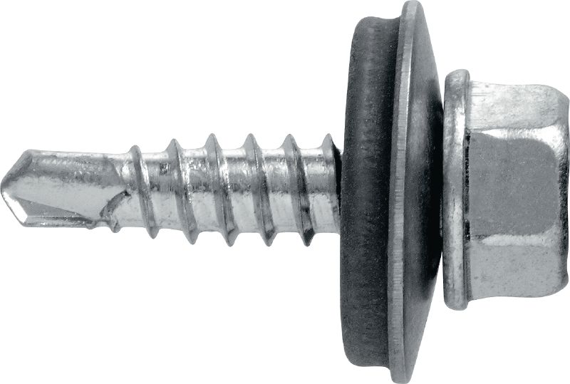 S-MD 51 S Selbstbohrschraube (A2 Edelstahl) mit 16-mm-Unterlegscheibe für dünne Metall-Metall-Befestigungen (bis 2 mm)