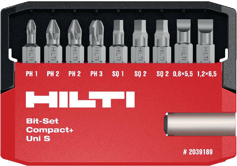 Set inserti punta avvitatore S-BS (S) Set di inserti punta per avvitatore standard per applicazioni con giunti morbidi