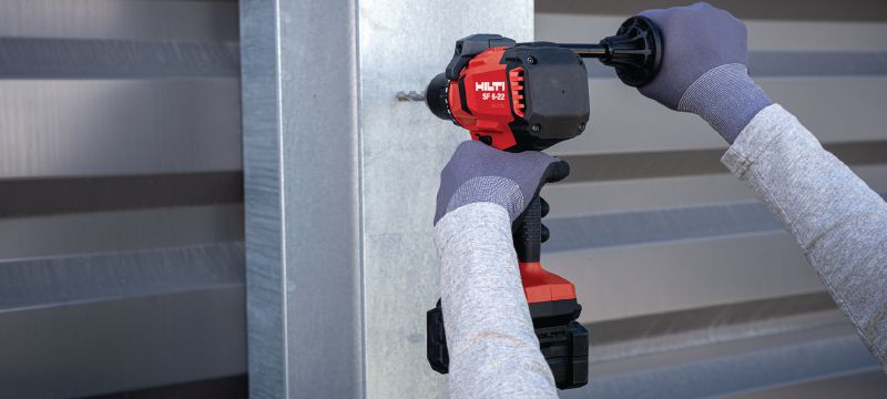 Trapano avvitatore a batteria SF 6-22 Trapano avvitatore di classe superiore con regolazione attiva della coppia ed ergonomia avanzata per la foratura e l'avvitamento universali su legno e metallo (piattaforma a batteria Nuron) Applicazioni 1