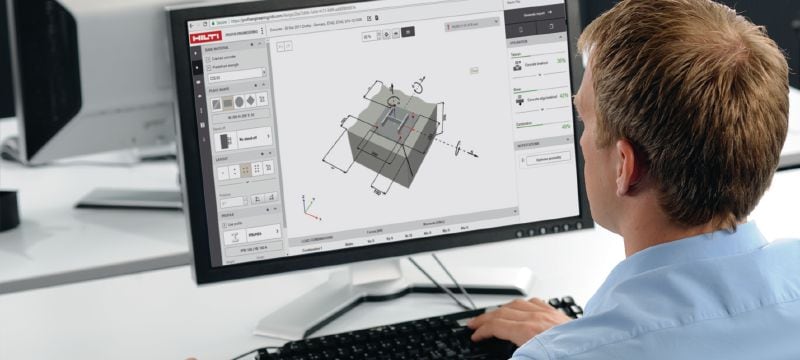 Software di progettazione dei collegamenti PROFIS Engineering Suite Cloud-based PROFIS engineering software for designing concrete-to-steel and concrete-to-concrete connections according to a wide range of codes and approvals Applicazioni 1