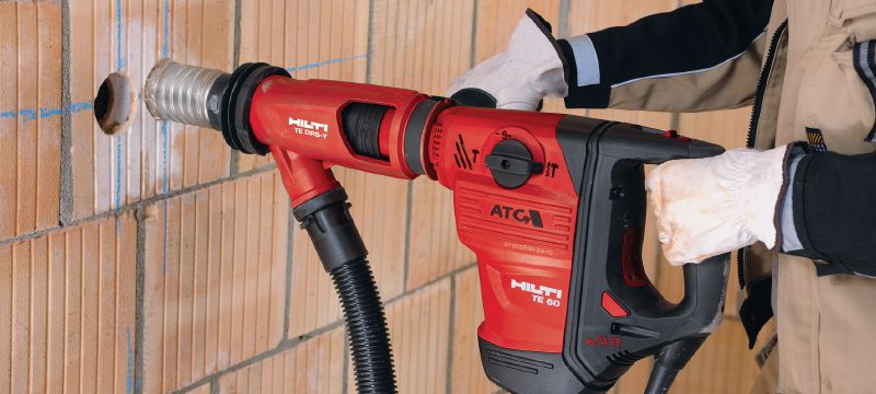 Sistema per la rimozione della polvere TE DRS-Y Sistema per la rimozione della polvere per la foratura e scalpellatura del calcestruzzo utilizzando perforatori SDS Max (TE-Y) Hilti Applicazioni 1