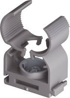 X-FC MX Multi clip Fascetta per tubi ottimizzata per chiodi a nastro e compatibile con un'ampia varietà di metodi di fissaggio, materiali di base e condotti di diverso diametro