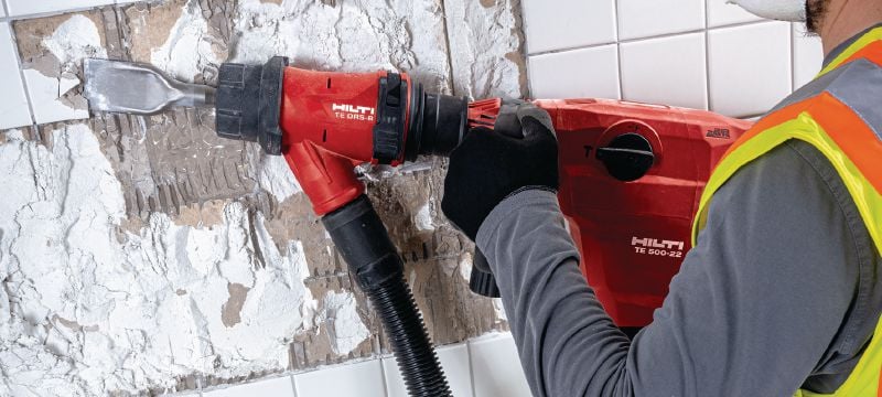 Martello demolitore cordless TE 500-22 Martello demolitore cordless SDS Max (TE-Y) per la scalpellatura in calcestruzzo o muratura, con Sistema di Riduzione delle Vibrazioni (Active Vibration Reduction) (piattaforma batteria Nuron) Applicazioni 1