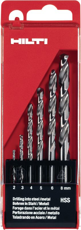 Set punte HSS-G Set di punte rettificate di precisione premium HSS per realizzare fori di piccolo diametro nell'acciaio ≤900 N/mm², conforme a DIN 338 / 340