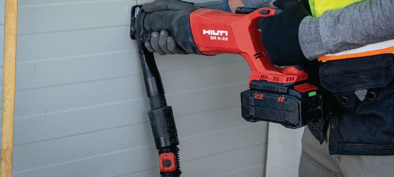 Seghetto frontale SR 6-22 Seghetto frontale cordless per lavori di demolizione e taglio pesanti con il massimo comfort e velocità (piattaforma della batteria Nuron) Applicazioni 1